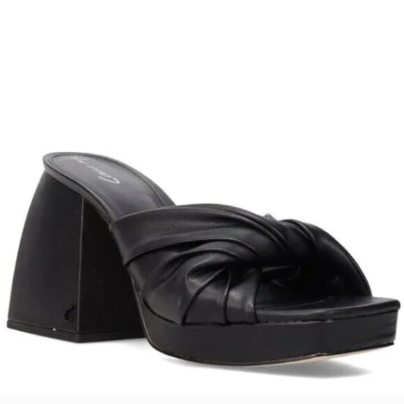 Circus NY by Sam Edelman Black Women Marianna Twist Chunky Heel Sandal Size 7.5 - Picture 1 of 12